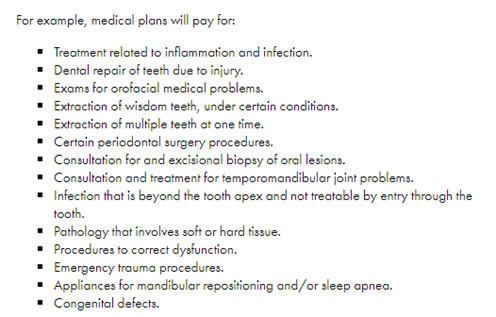 Some procedures that medical plans MAY cover